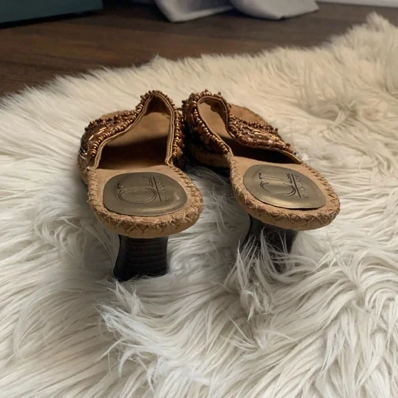 Beaded Tan Women's Sandals - Picture 6 of 7